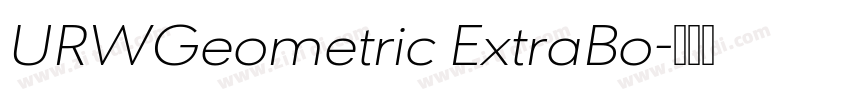 URWGeometric ExtraBo字体转换